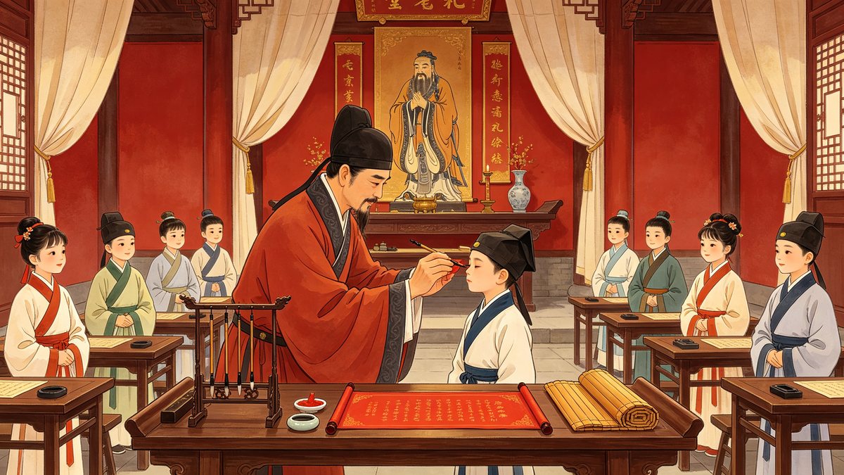 开笔礼复原｜为少儿点亮向学明德的第一笔